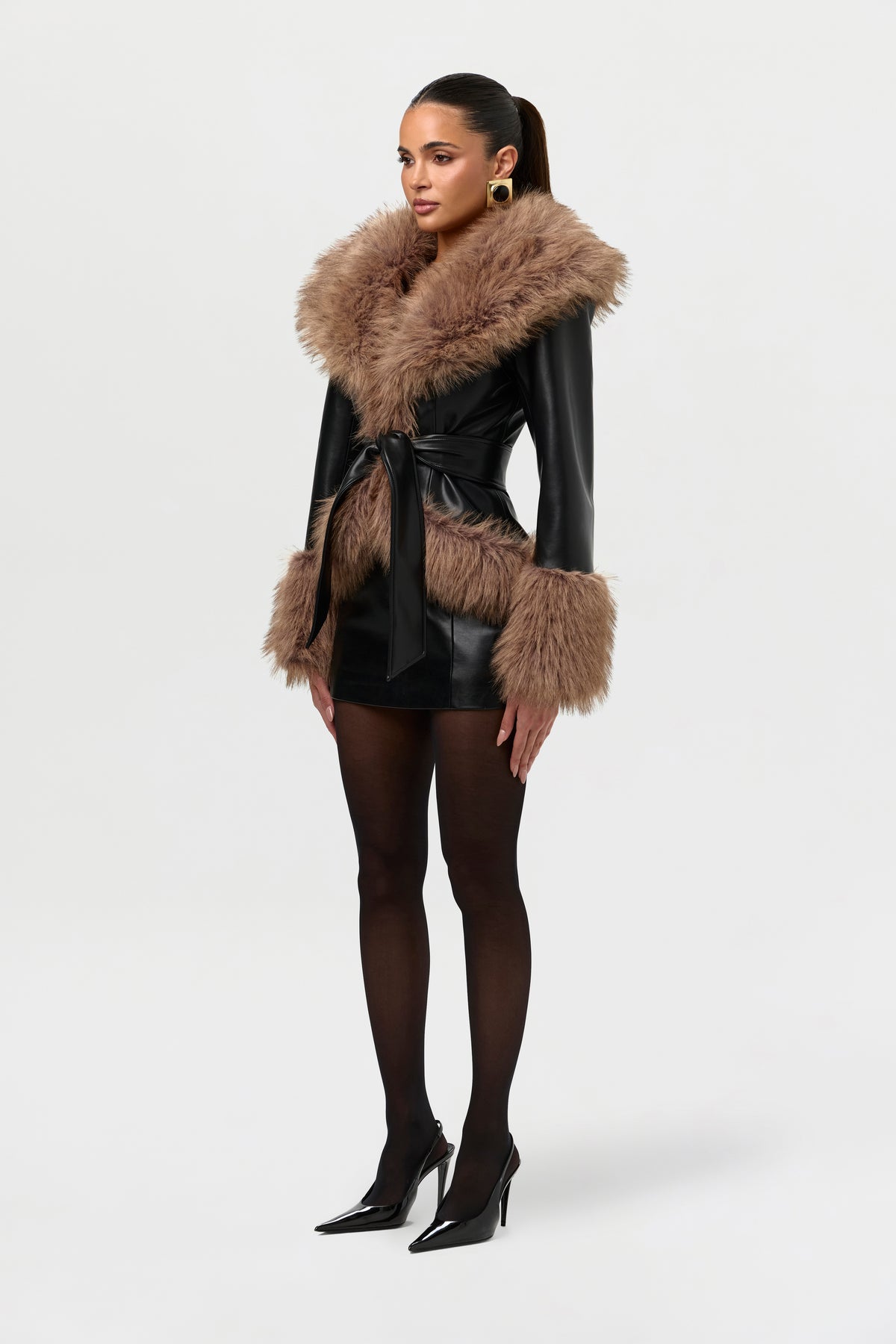 Vegan Leather Mini Skirt