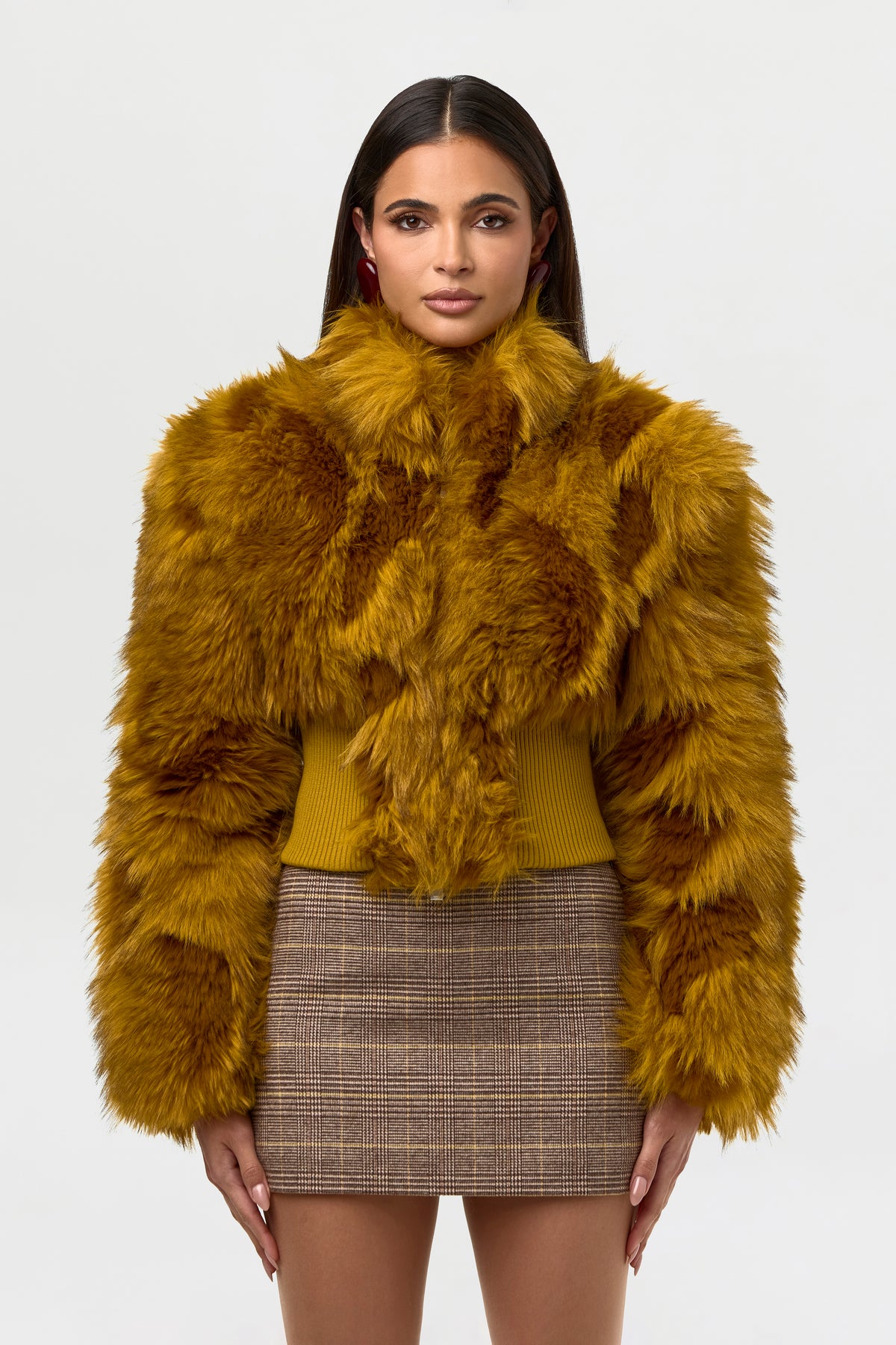 Suiting Plaid Mini Skirt