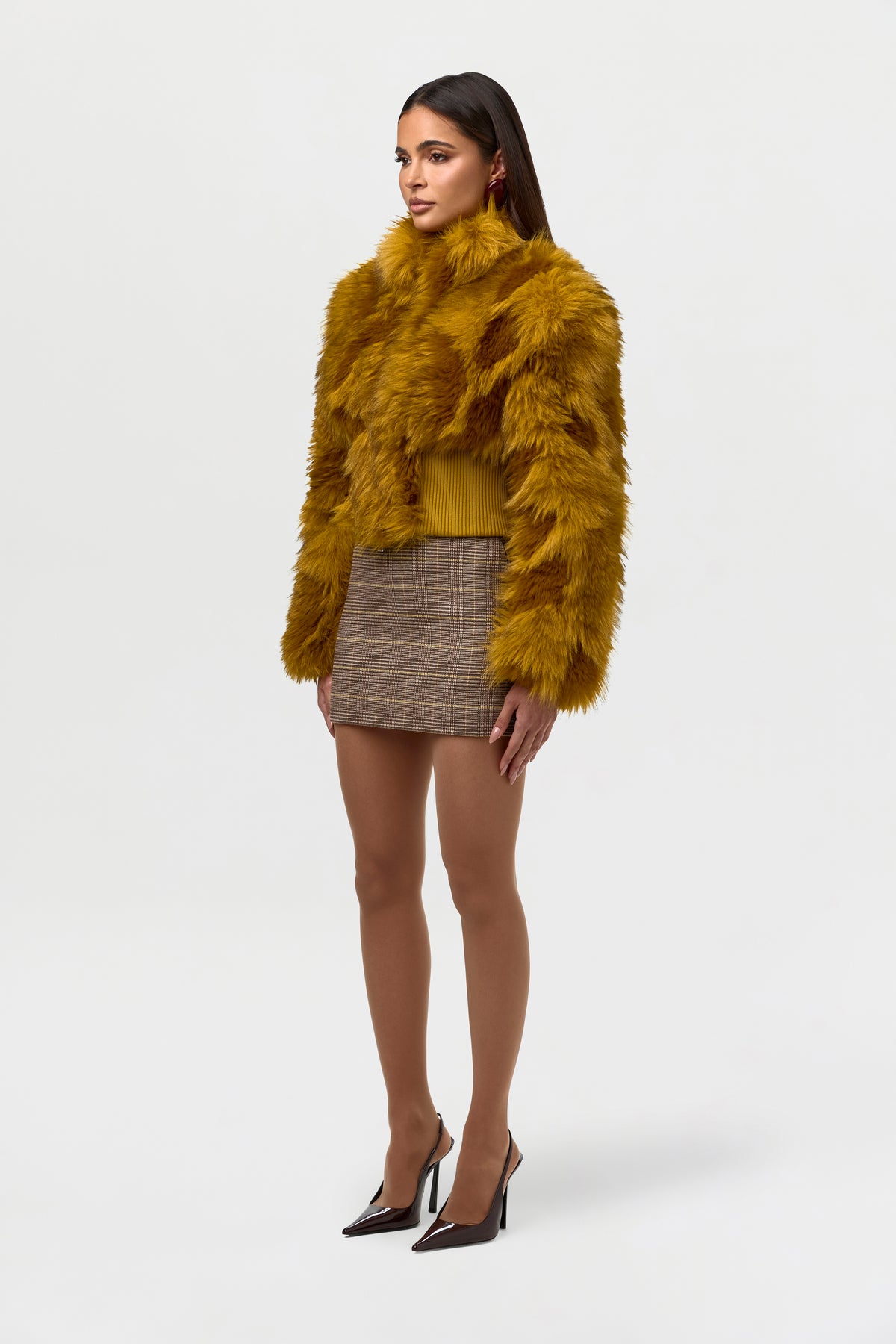Suiting Plaid Mini Skirt