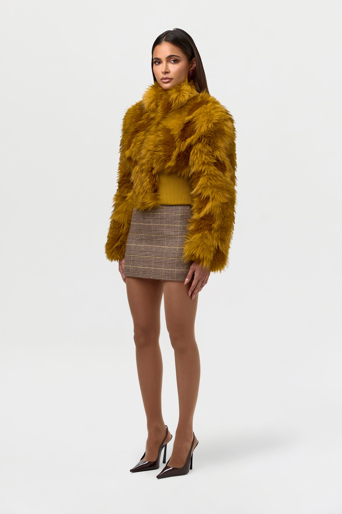 Suiting Plaid Mini Skirt