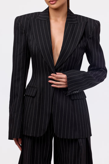 Pinstripe Suited Blazer