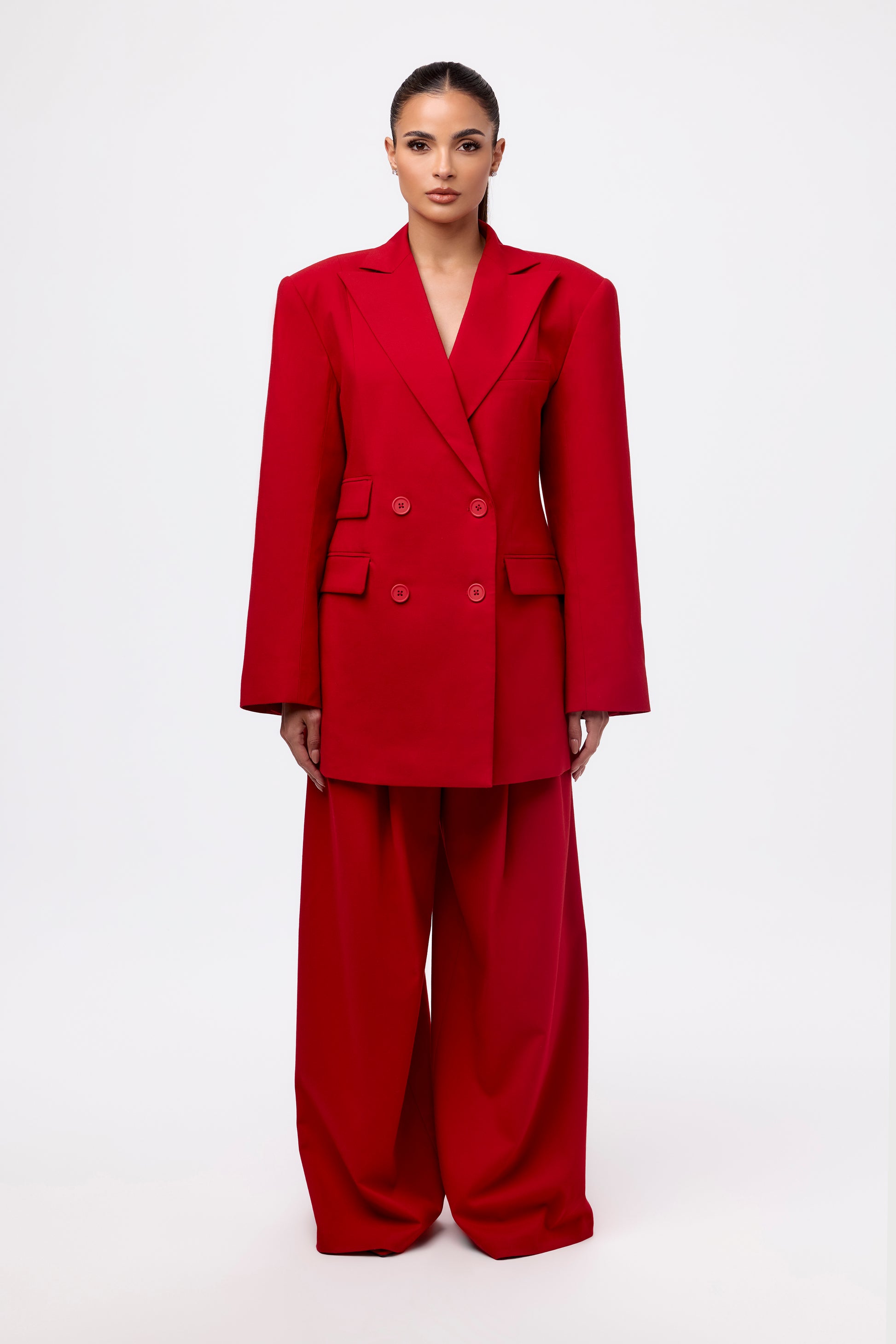 Suiting Pleated Wide-Leg Pant – Naked Wardrobe