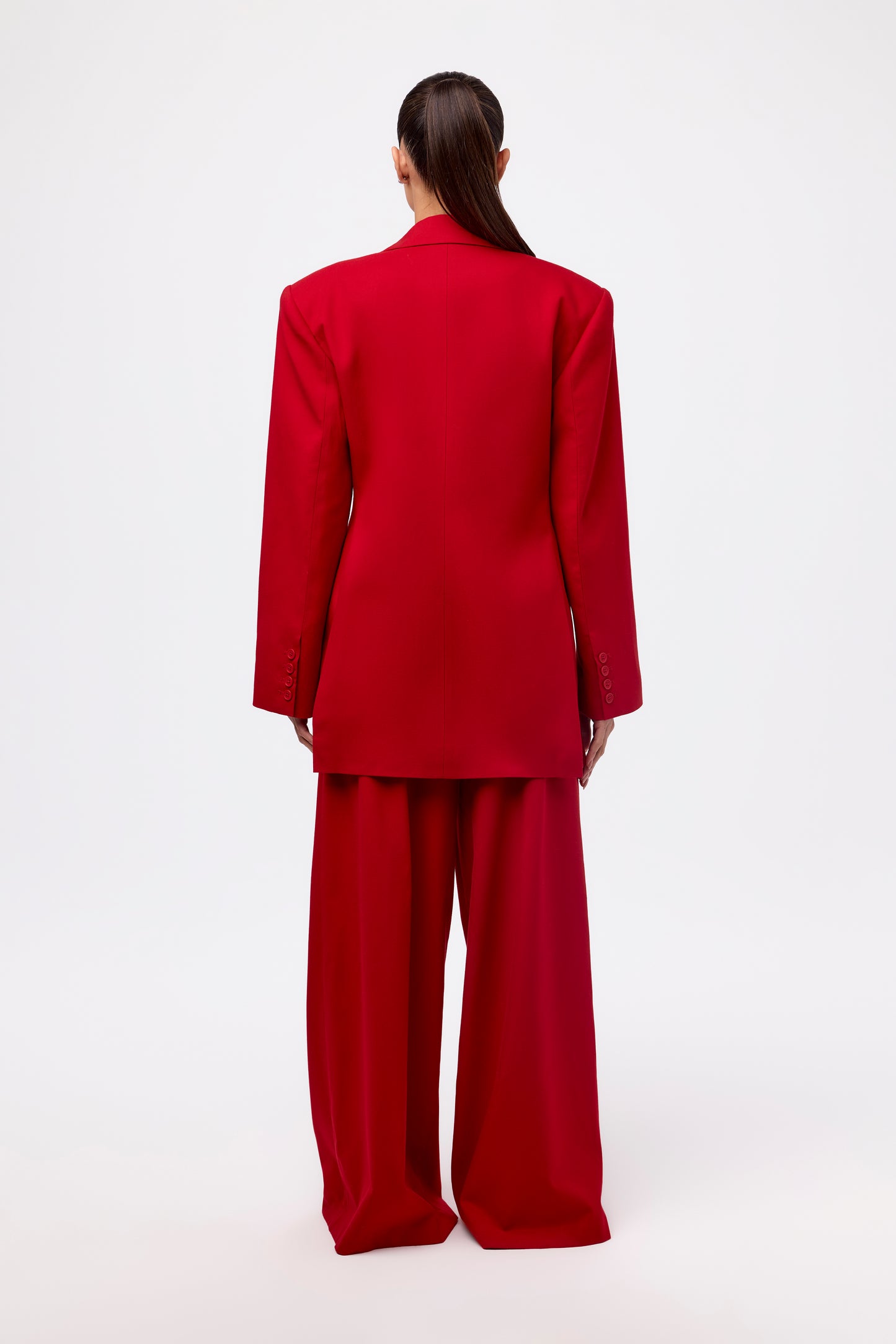 Suiting Pleated Wide-Leg Pant