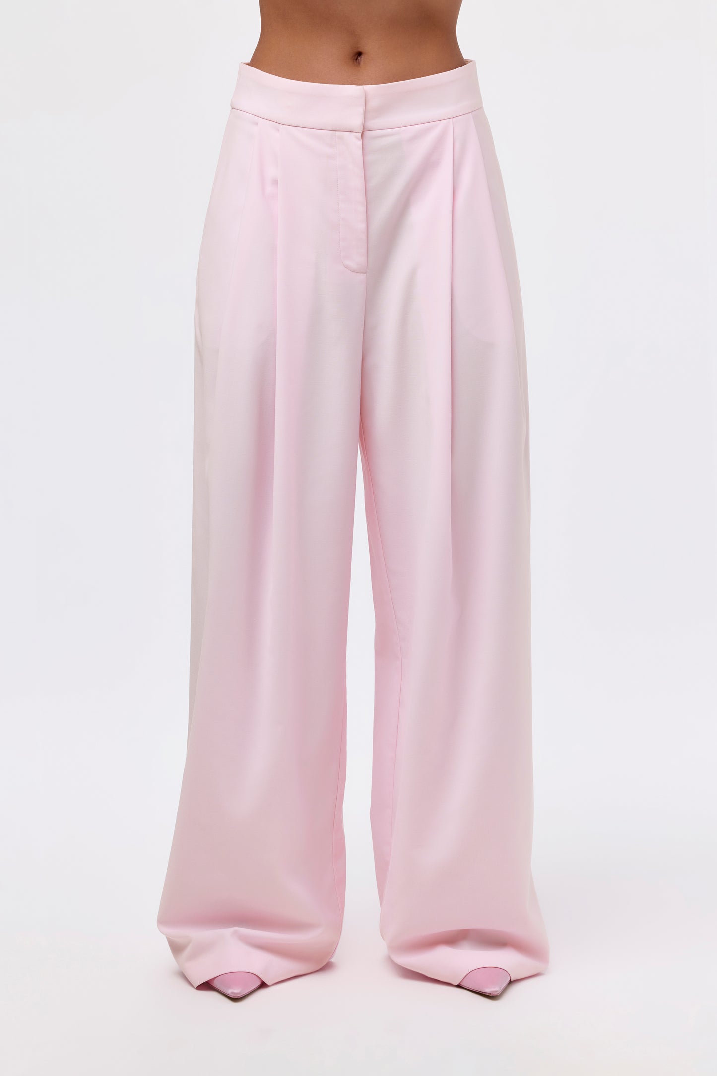 Suiting Pleated Wide-Leg Pant