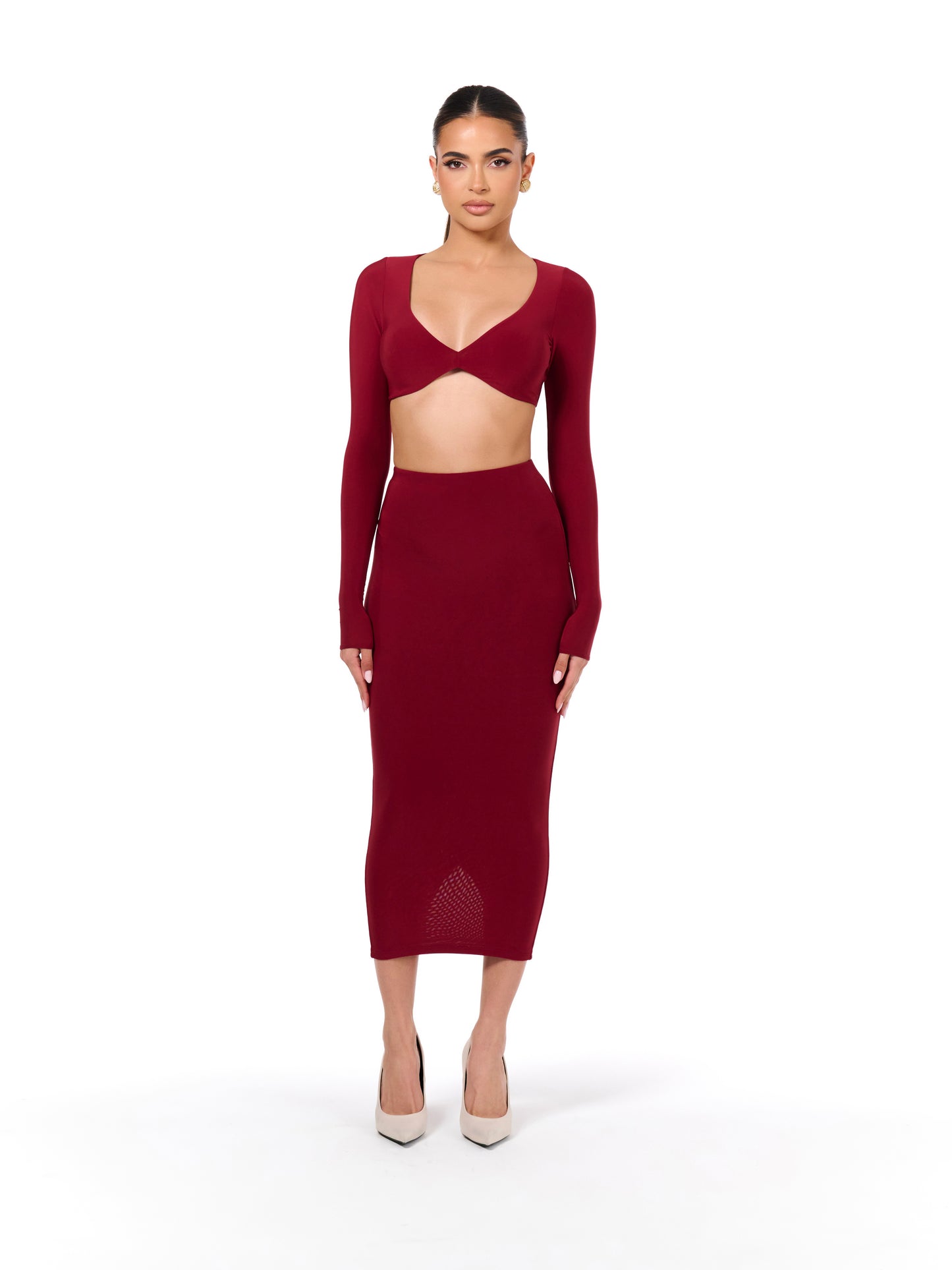 Hourglass Bodycon Midi Skirt