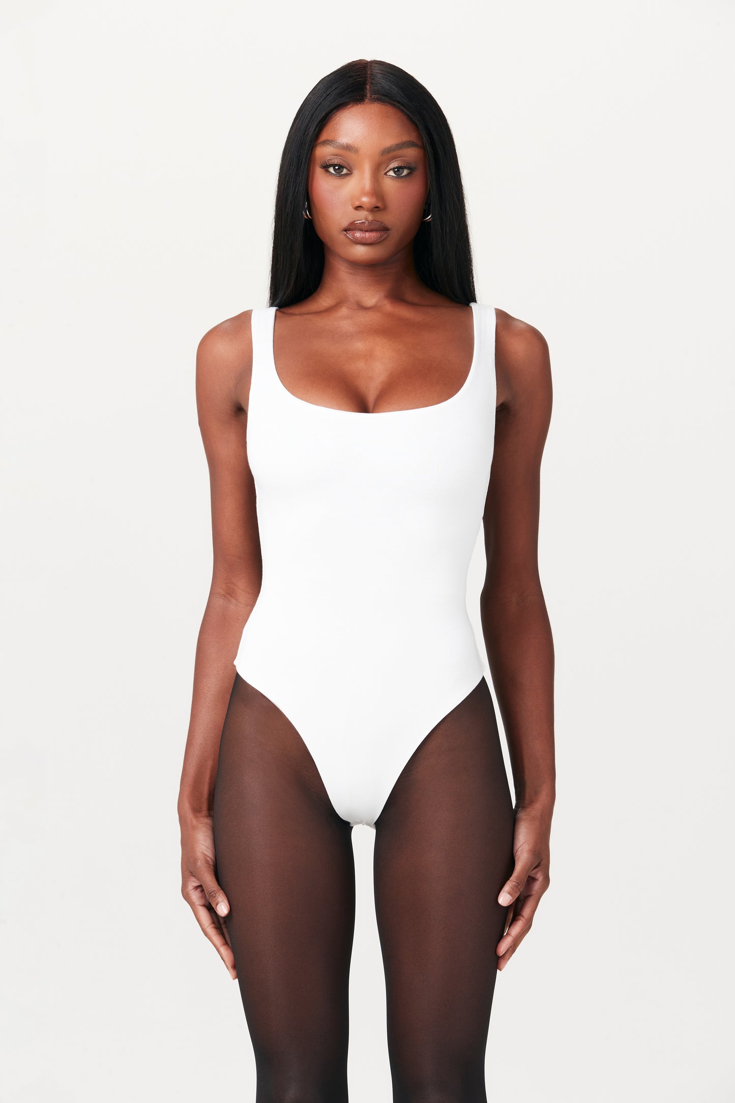 Smooth Scoop Neck Tank Bodysuit