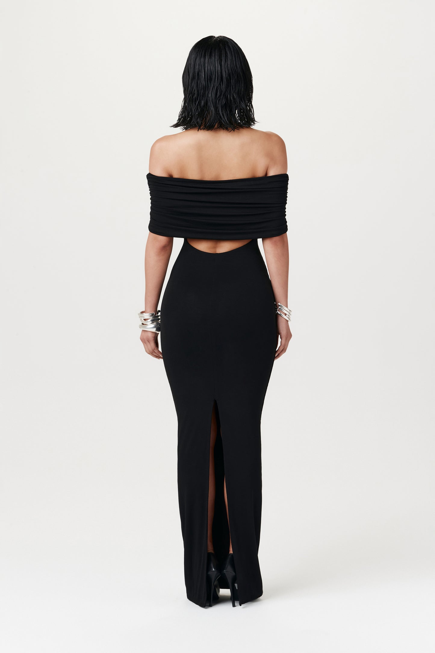 Smooth Off-The-Shoulder Maxi Dress