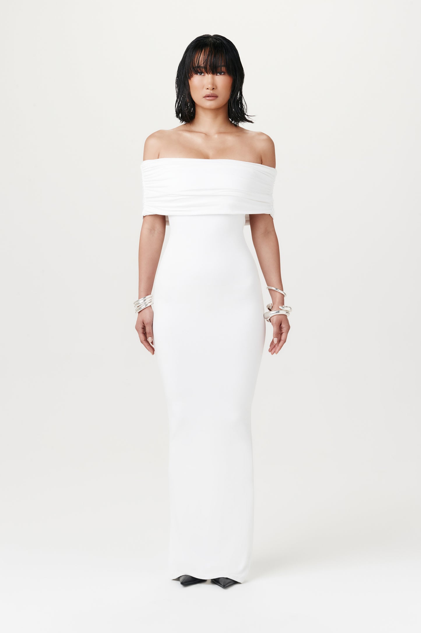 Smooth Off-The-Shoulder Maxi Dress