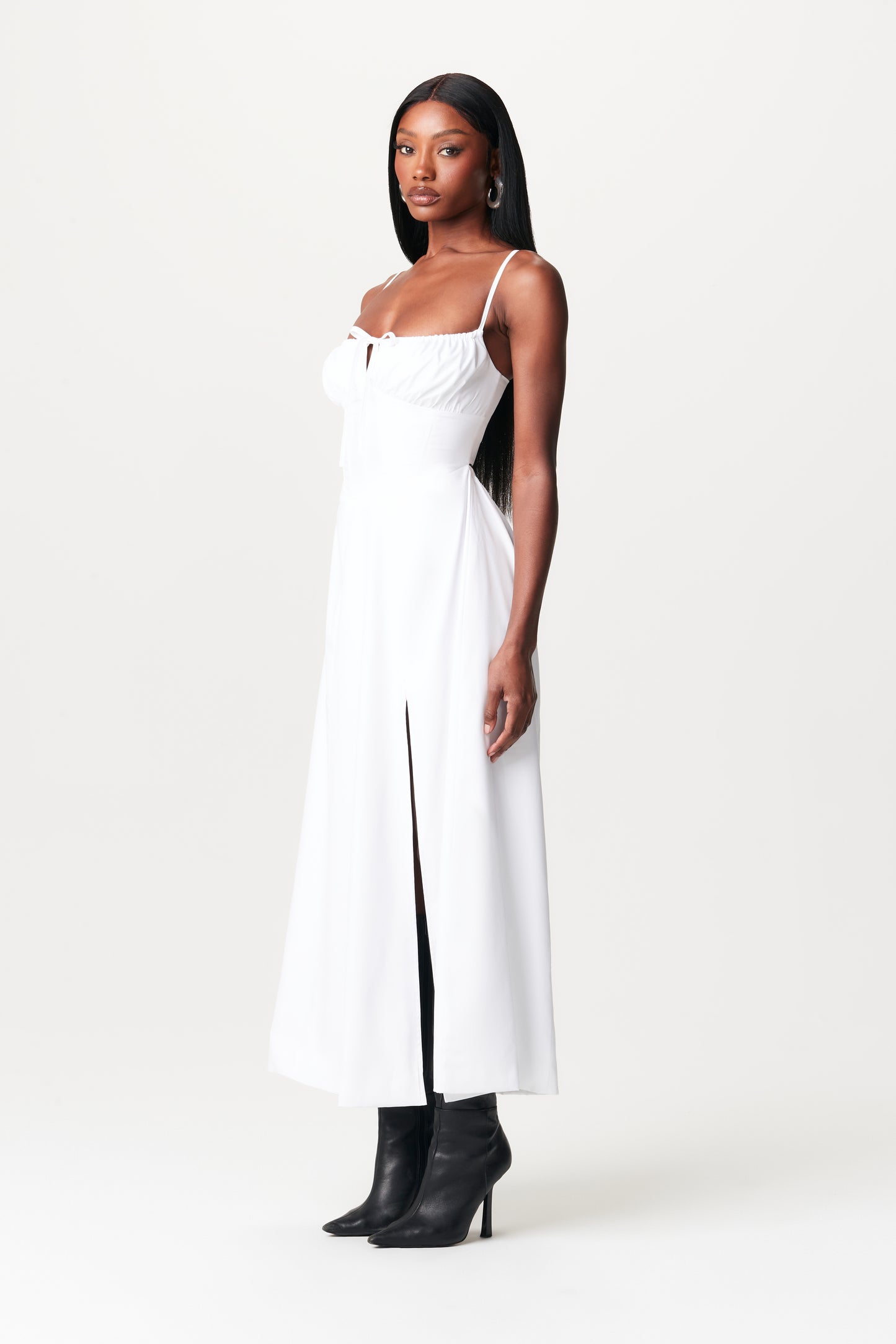 Shirting Corset Midi Dress