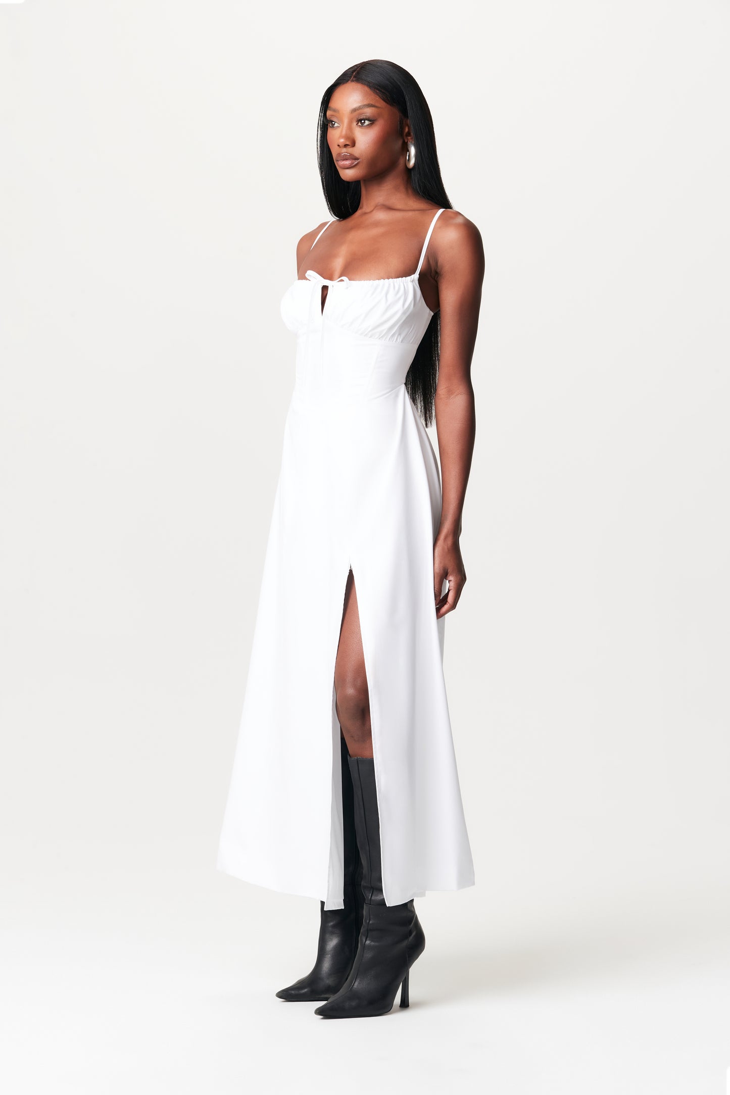 Shirting Corset Midi Dress