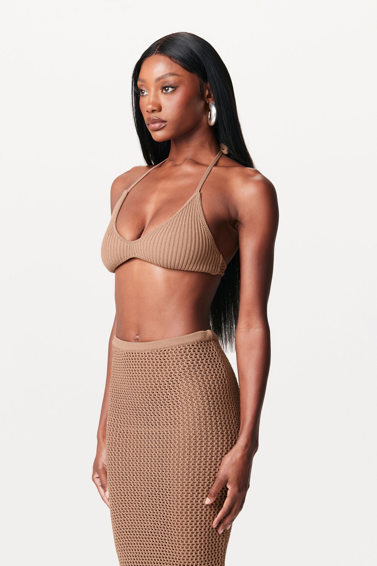 Knit Halter Crop Top