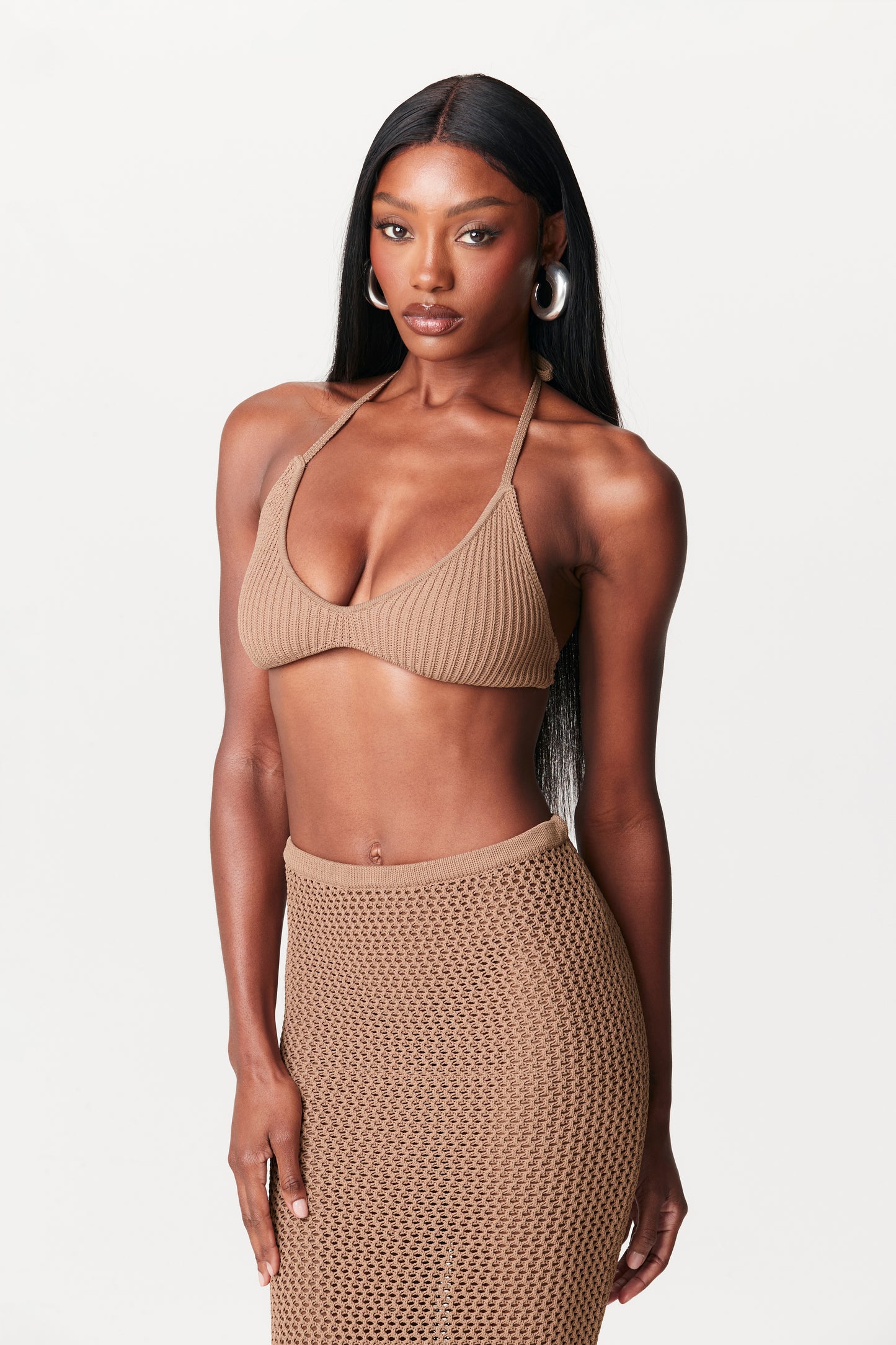 Knit Halter Crop Top