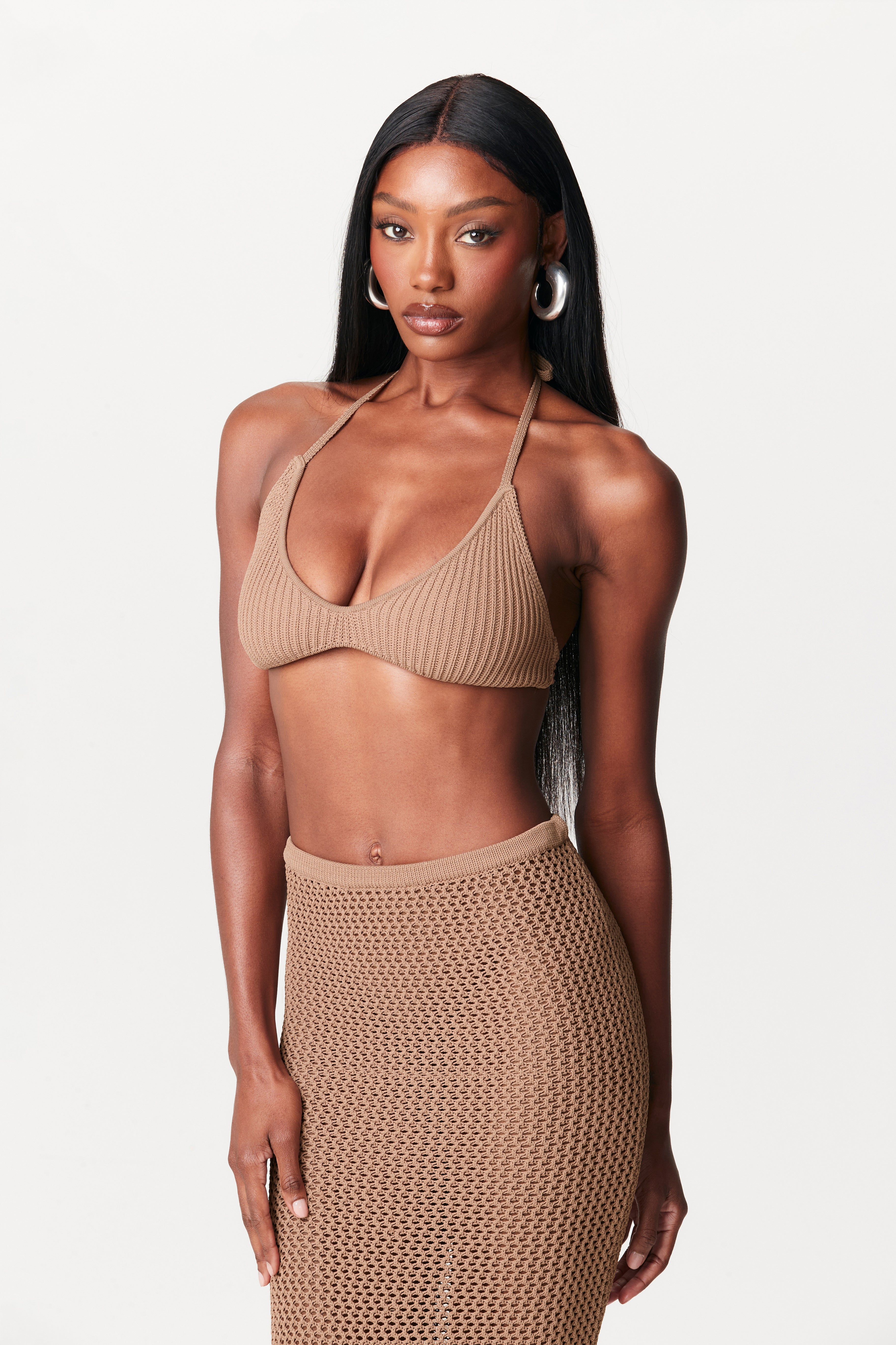 Knit Halter Crop Top