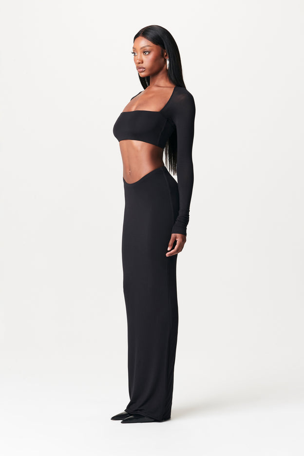 Modal Scoop Waist Maxi Skirt