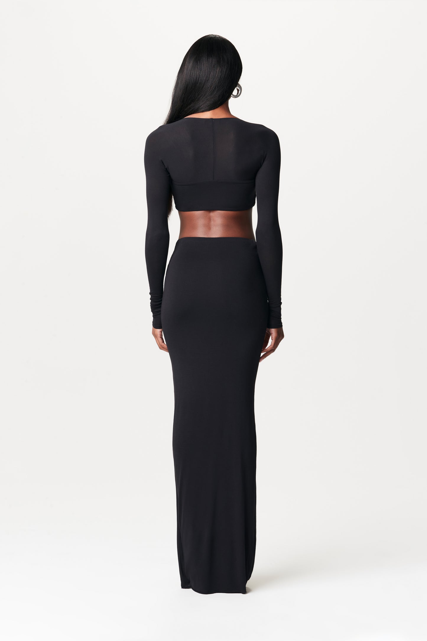 Modal Scoop Waist Maxi Skirt