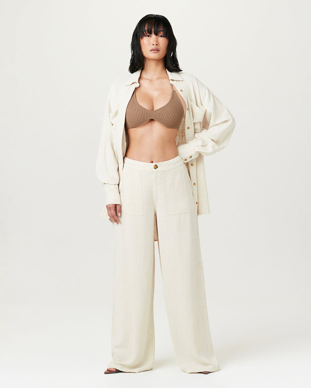 Linen Wide-Leg Pants