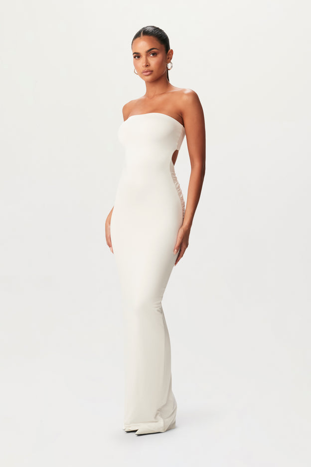 Smooth Tube Cut Out Maxi Dress