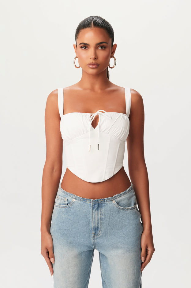 Shirting Ruched Corset Top