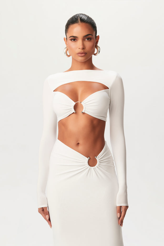 Hourglass Cut Out O-Ring Crop Top