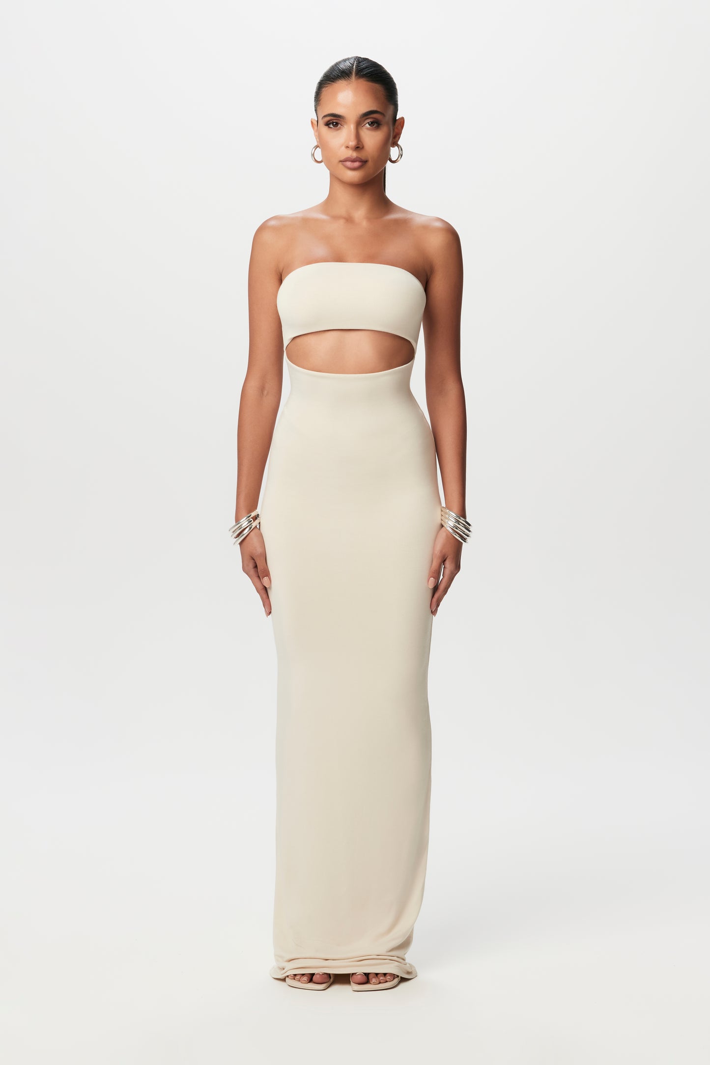 Smooth Cut Out Tube Maxi Dress