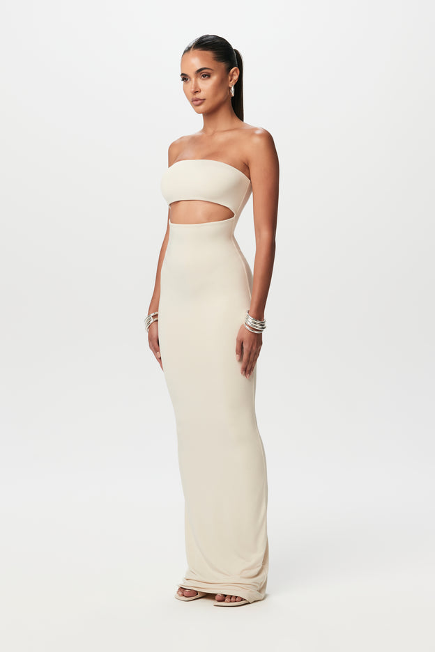 Smooth Cut Out Tube Maxi Dress