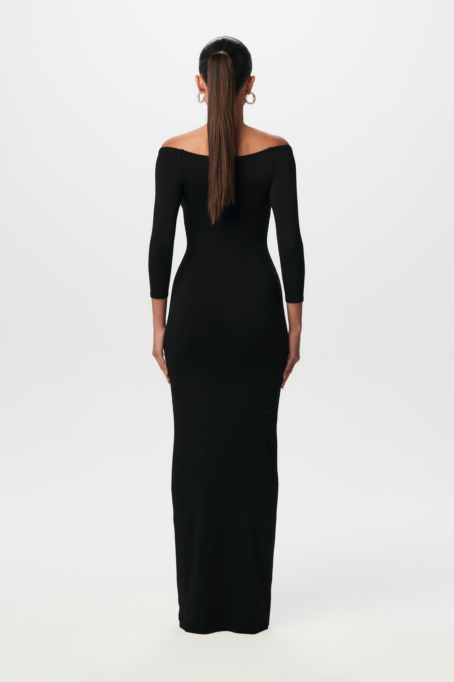 Smooth Off-Shoulder Maxi Dress