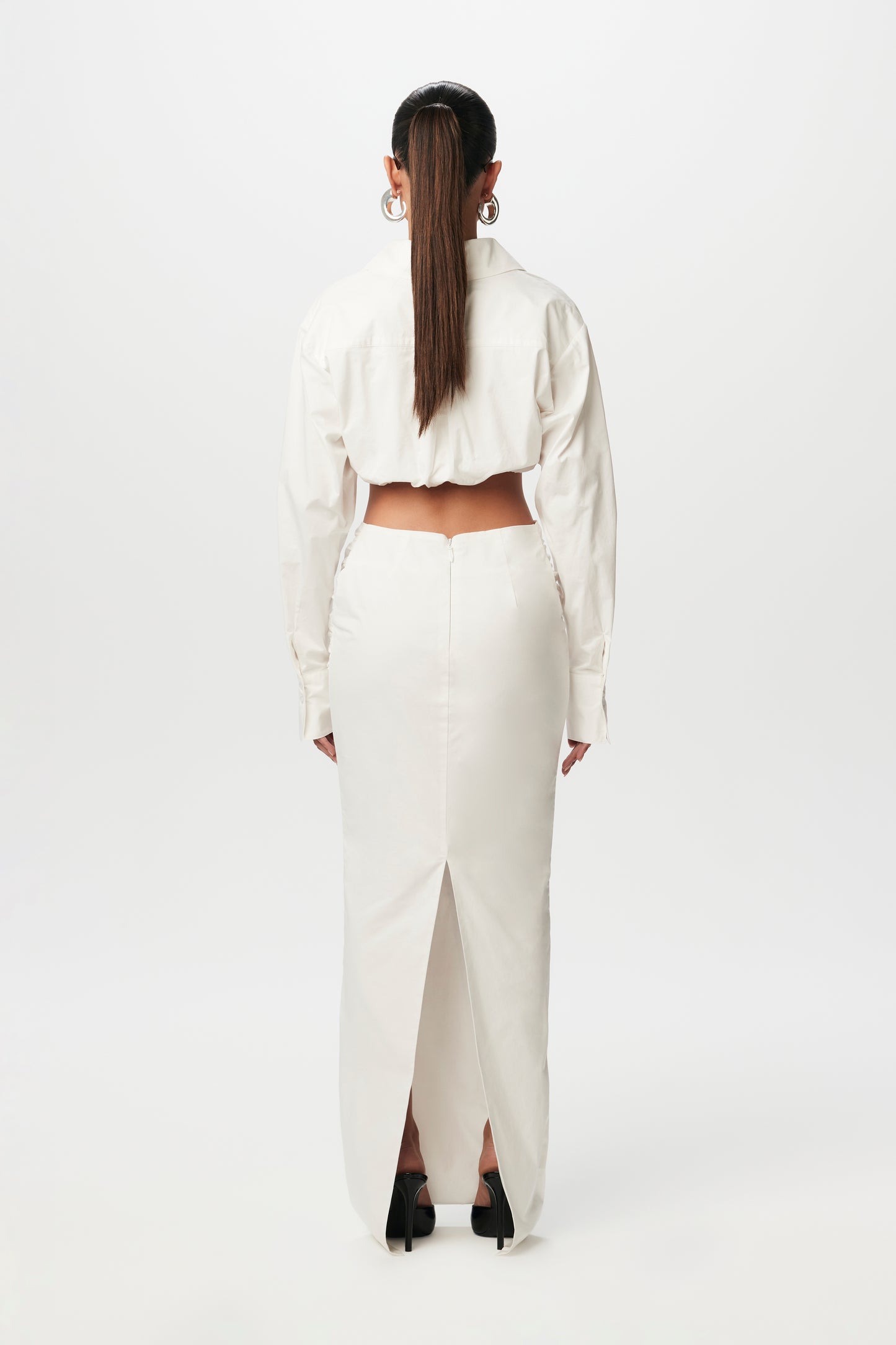 Shirting Hook & Eye Crop Top