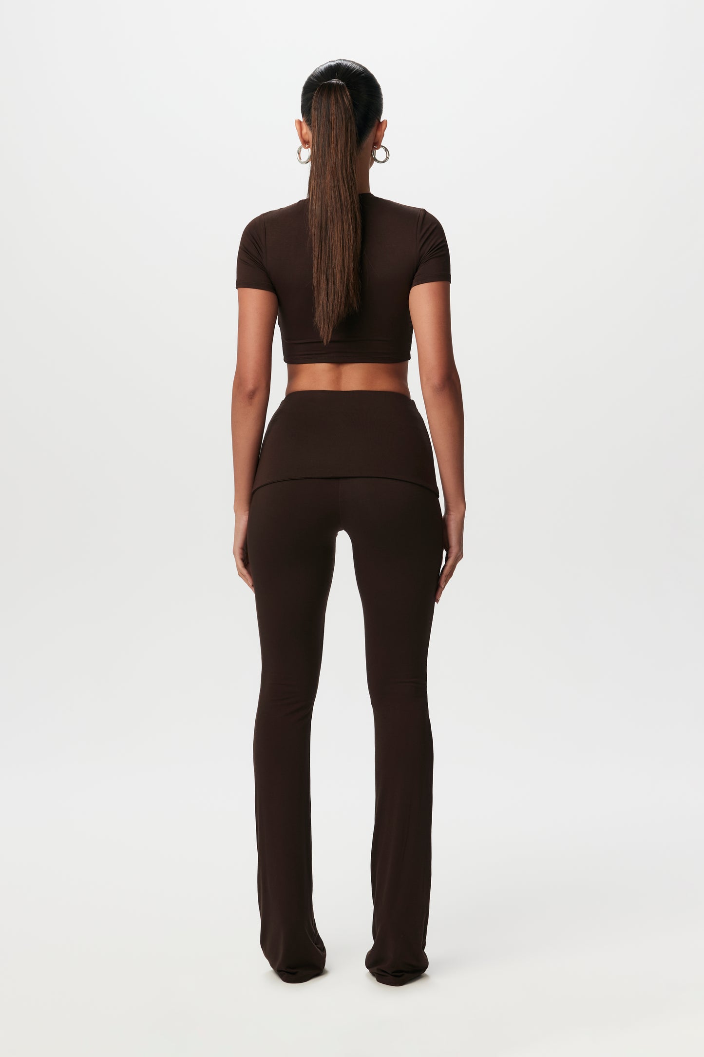 Smooth Foldover Bootcut Pant