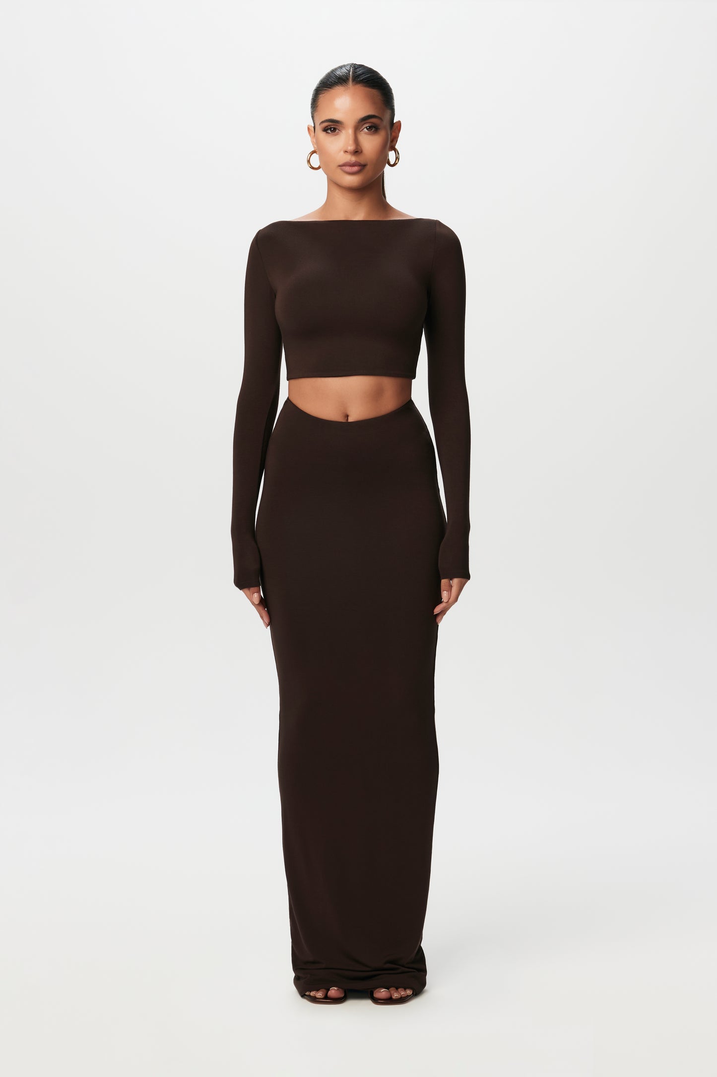 Smooth Boatneck Crop Top