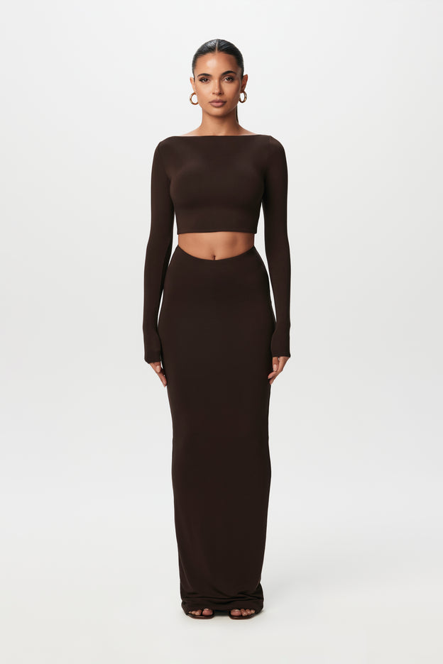 Smooth Boatneck Crop Top