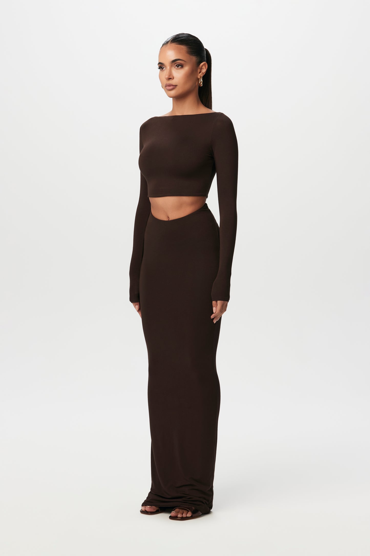 Smooth Boatneck Crop Top