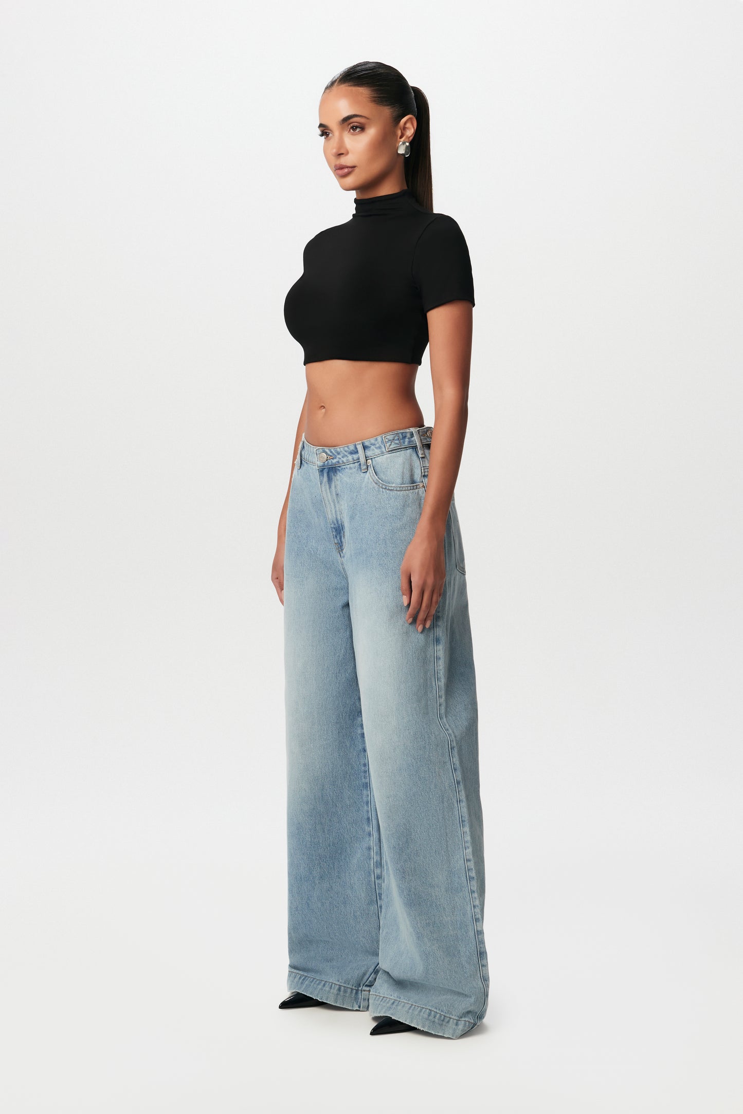 Palazzo Wide-Leg Jeans