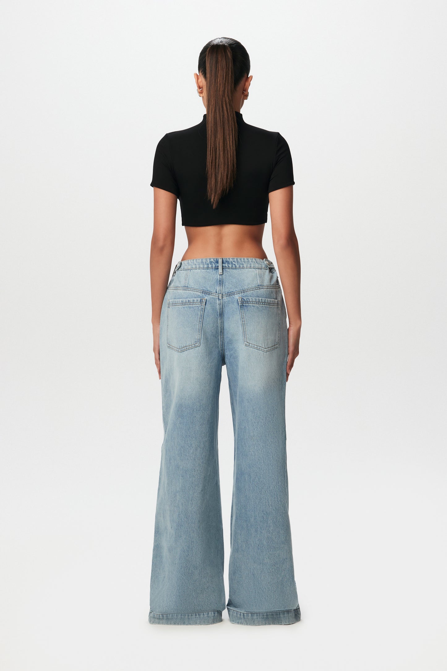 Palazzo Wide-Leg Jeans