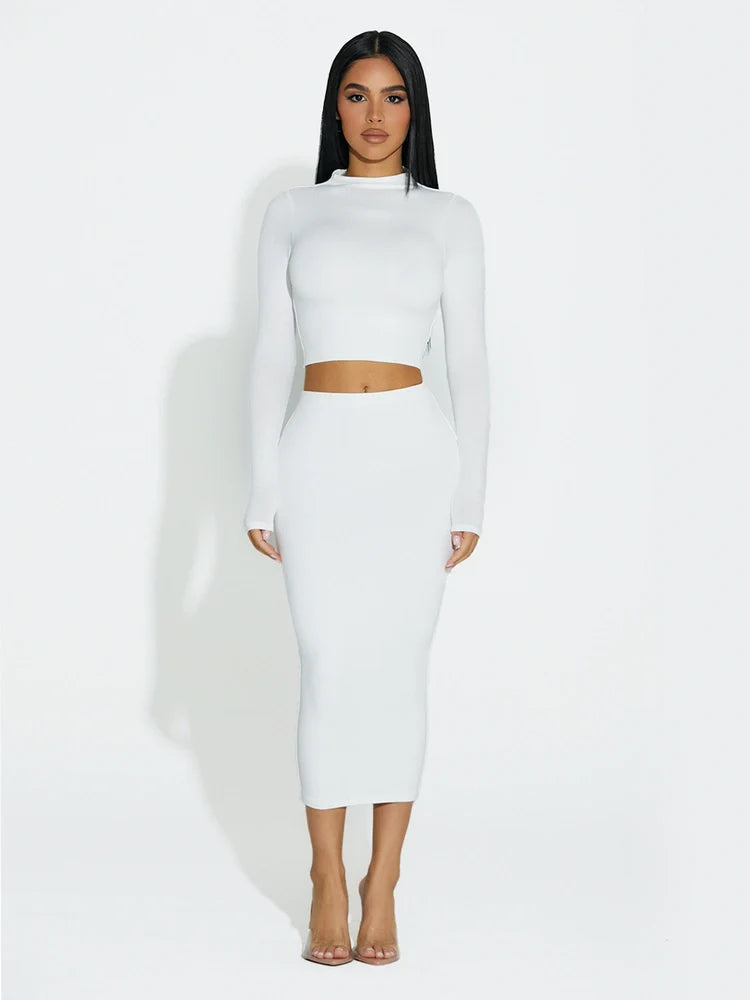 NW Sculpt Midi Skirt