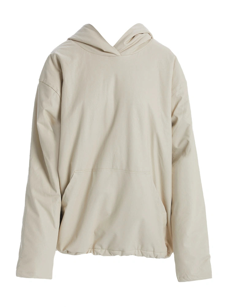Vegan Leather Hoodie