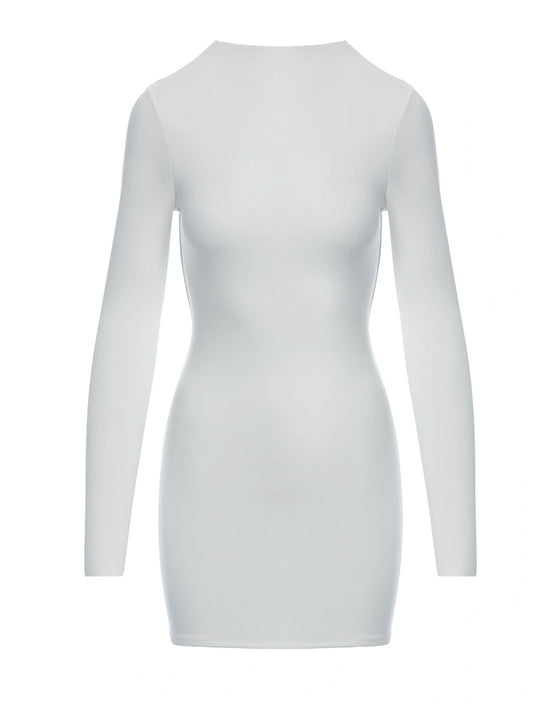 Naked Wardrobe Womens Shawl Collar Long Sleeve Mini Dress Size XL