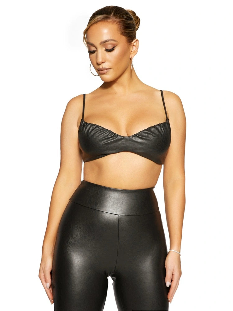 Vegan Leather Crop Top