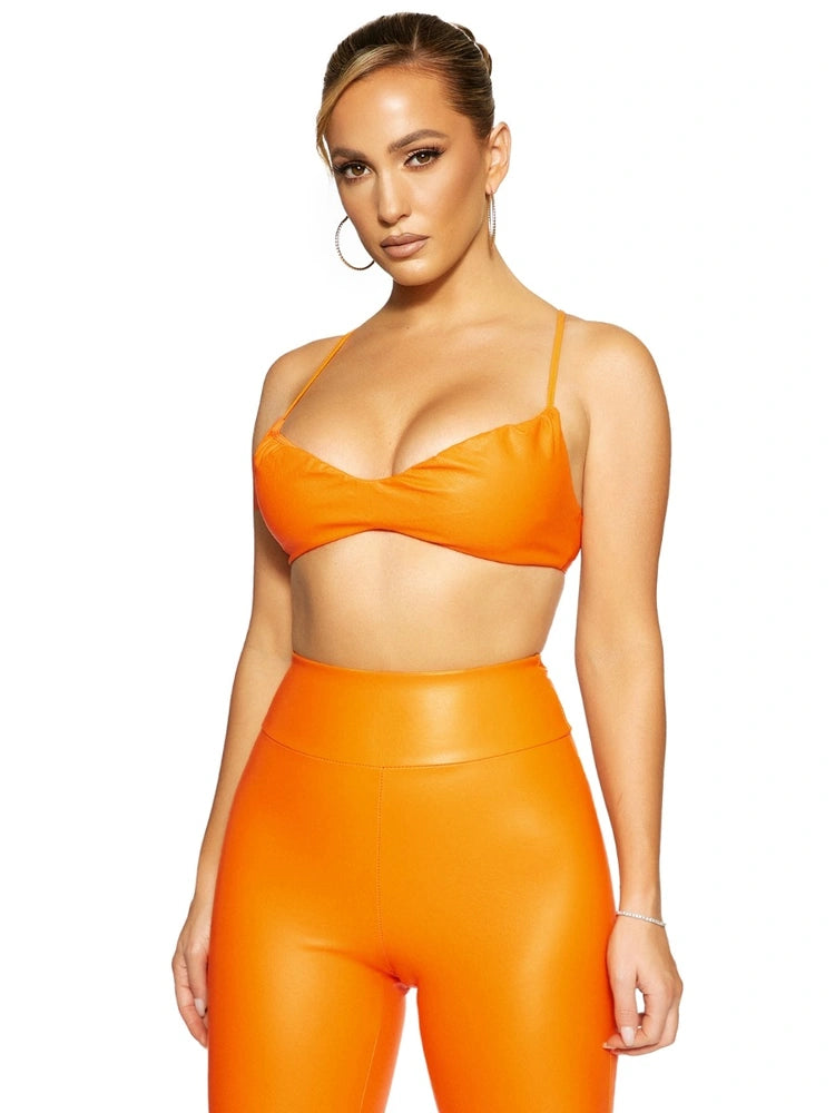 Vegan Leather Crop Top