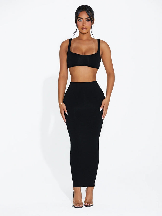 NW Cropped Tank Skirt Set