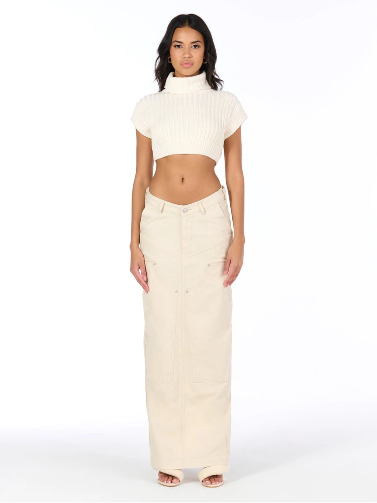 V-Waist Utility Skirt