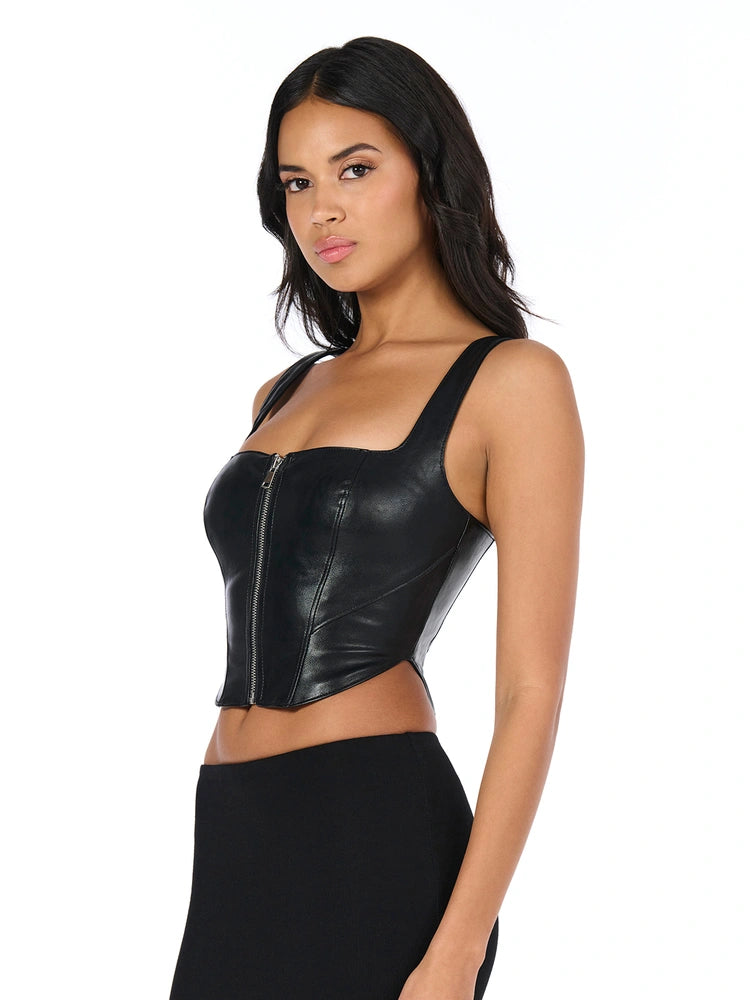 Zip up top corset tops