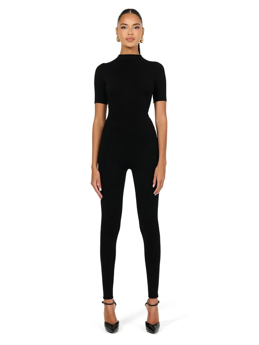 Bareback Culotte Jumpsuit In Black – KLARRA
